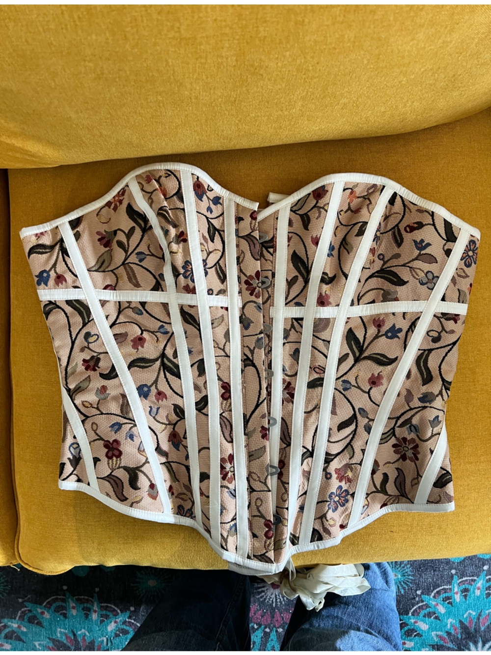 Corset Story sz 38 tapestry embroidered brocade floral corset. - Picture 11 of 11